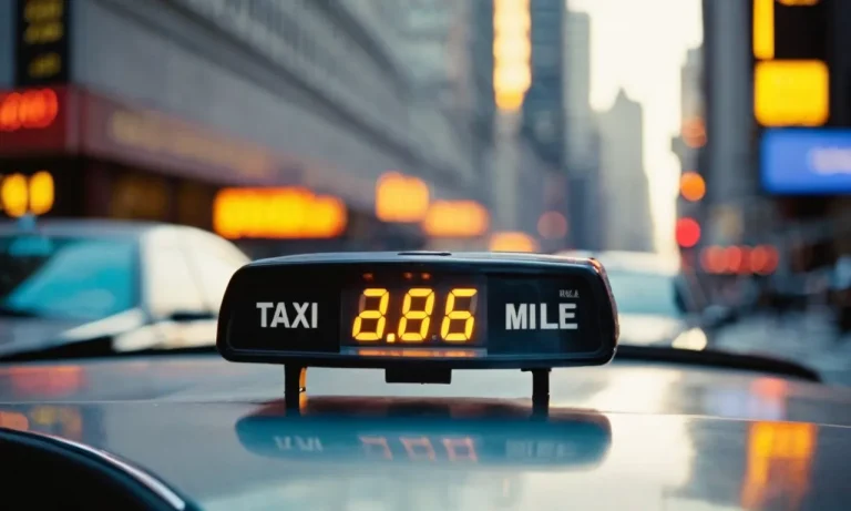 How Much Does A Taxi Cost Per Mile?